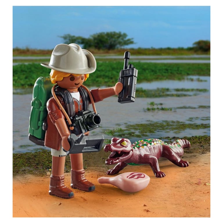 Explorateur Et Alligator Playmobil La Boîte - vue 3