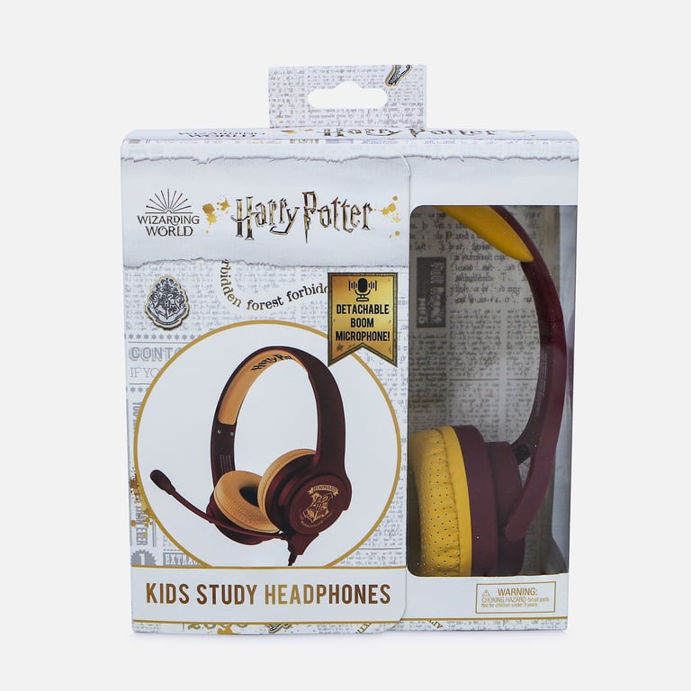 OTL Technologies Harry Potter Hogwarts Crest Casque Avec fil Arceau Jouer Bourgogne Jaune Neuf - vue 2
