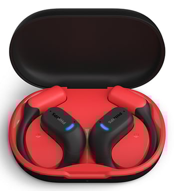 Auriculares Deportivos Bluetooth Philips TAA6709BK con estuche de carga- Autonomía 7h- Negros y Rojos