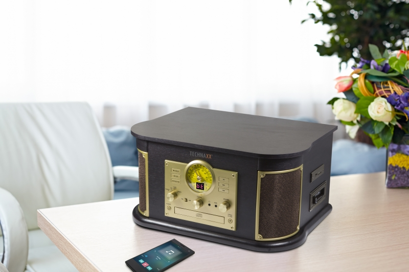 Technaxx TX 103 Tourne disque entraîné par courroie Or Semi automatique Neuf - vue 3