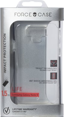 Bigben Connected FCLIFENGNOTE9B coque de protection pour téléphones portables 16,3 cm (6.4'') Housse Gris, Transparent Samsung Galaxy Note9 G960
