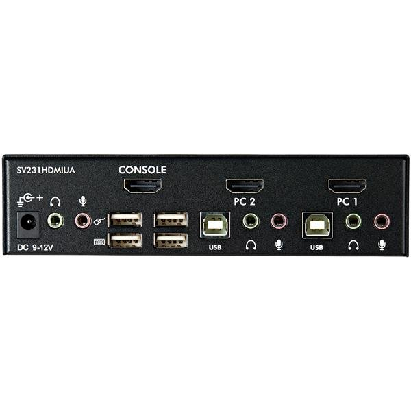 StarTech.com KVM switch écran clavier 2 ports HDMI USB et Audio - vue 4