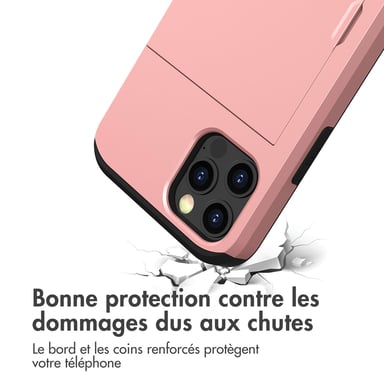 imoshion Coque arrière avec porte-cartes pour Apple iPhone 12 (Pro) - Rose Doré