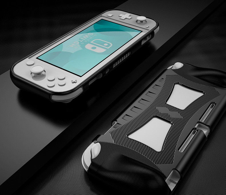 Coque pour NINTENDO Switch Lite Grip Poignee Protection Voyage (NOIR)