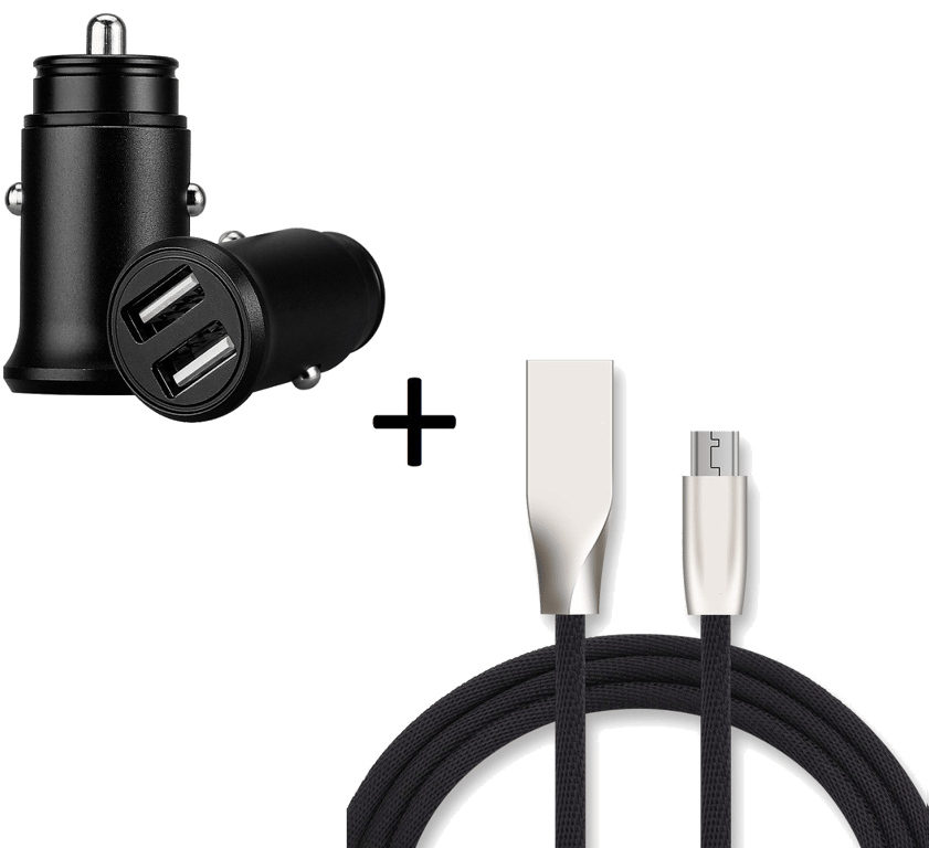 Pack Chargeur Micro USB pour Manette Playstation 4 PS4 (Cable Fast Charge + Mini Double Prise Allume