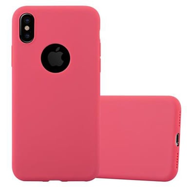 Coque pour Apple iPhone X / XS en CANDY ROUGE Housse de protection Étui en silicone TPU flexible