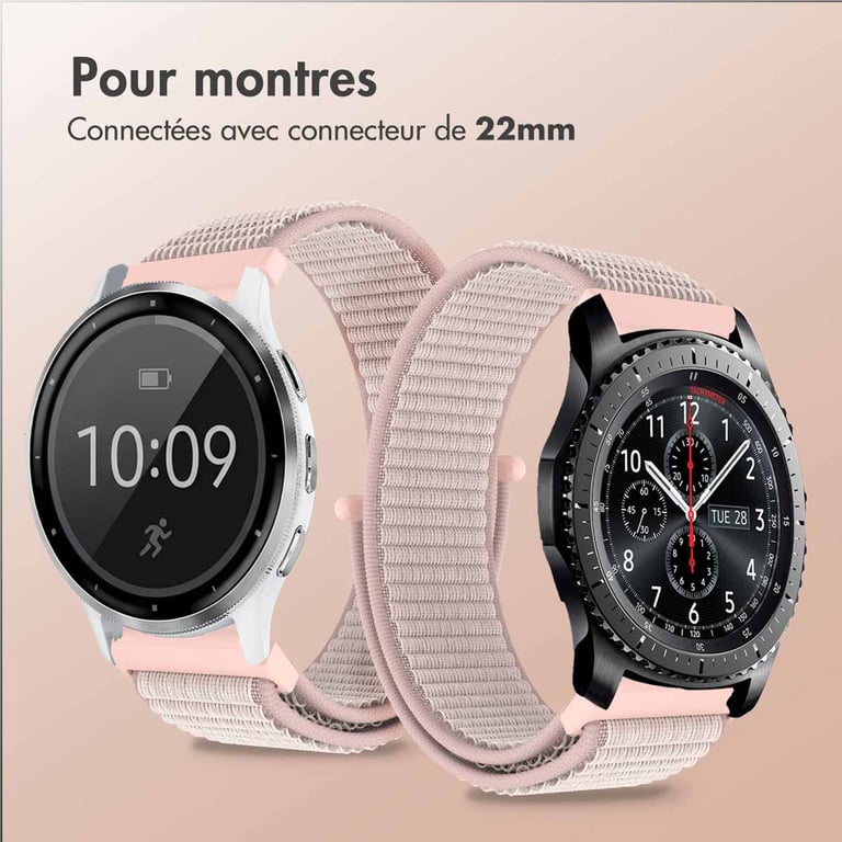imoshion Bracelet en nylon - Connexion universelle 22 mm - Rose - Neuf