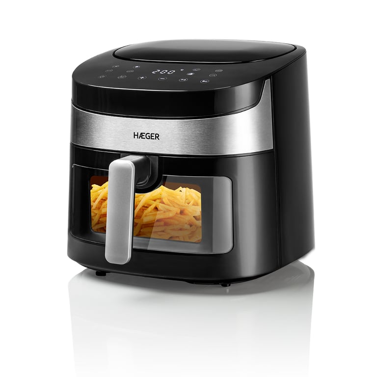 Friteuse D'Air Chaud Haeger AF-D80.008A – Capacité 8 L, 1800 W, Tactile