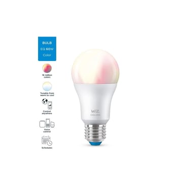 WiZ E27 60W lampadina collegata colorata
