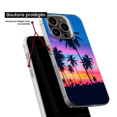 Funda de silicona - Compatible con Apple iPhone 17 Pro - diseño palmiers colores