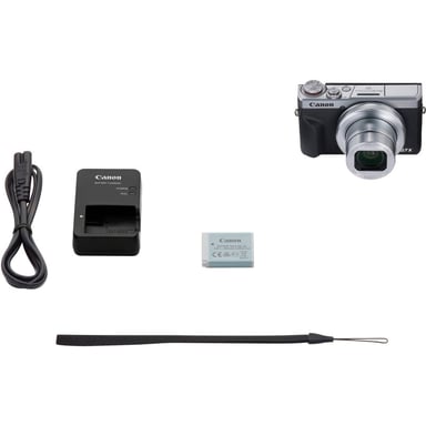 PowerShot G7X Mark III Plata Cámara compacta para Vlogging + 2ª batería, Plata