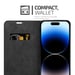 Coque pour Apple iPhone 14 PRO en ROUGE DE POMME Housse de protection Étui avec fermeture magnétique, fonction de support et compartiment pour carte