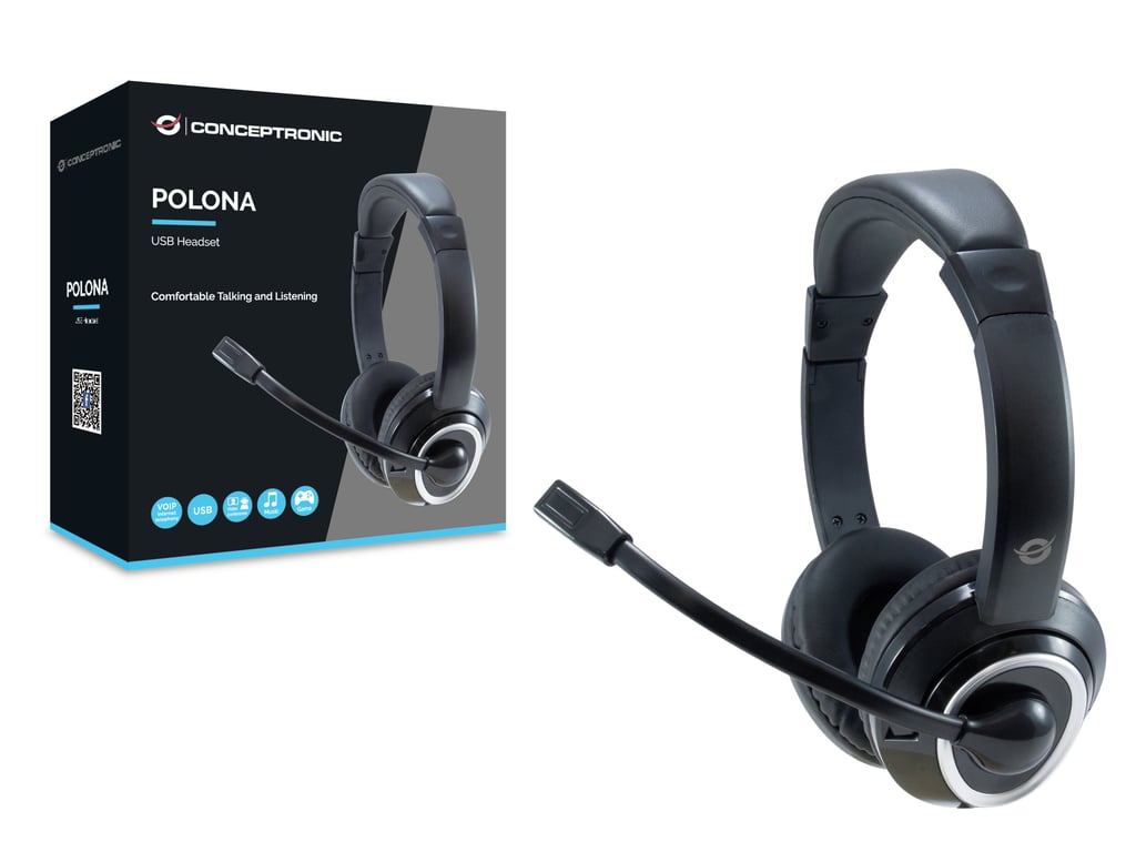 Casque Conceptronic POLONA – Filaire, USB Type-A, Appels/Musique - vue 2
