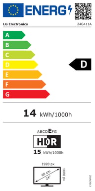 LG 24G411A-B écran plat de PC 61 cm (24'') 1920 x 1080 pixels Full HD LCD Noir