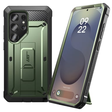 Supcase Carcasa para Samsung Galaxy S25 Ultra Caballete antichoque Verde oscuro