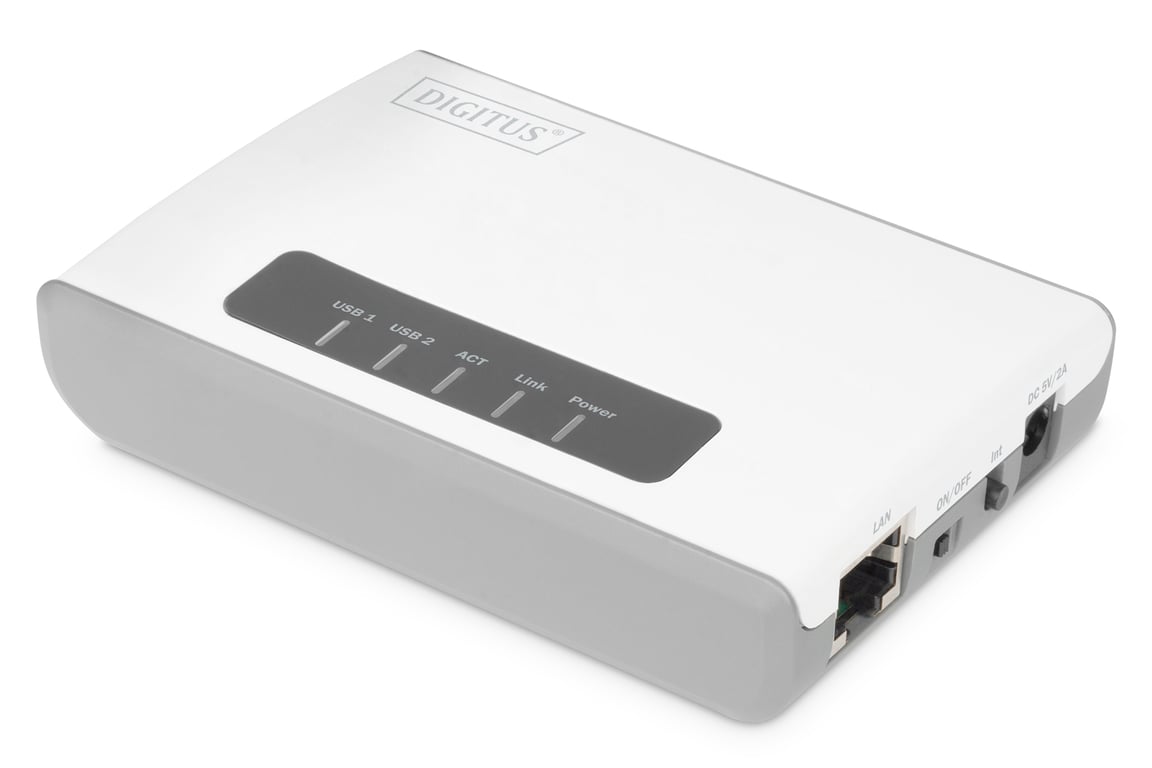 Digitus 2 ports USB 2.0 sans fil pour serveur réseau multifonction 300 Mbits/ Neuf