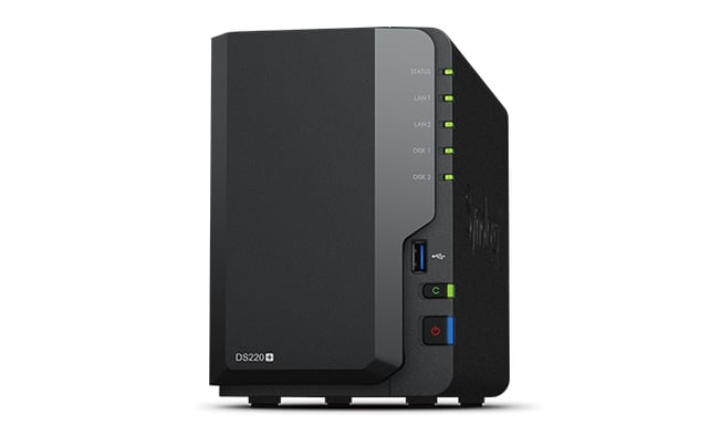Synology DiskStation DS220+ Compact Ethernet/LAN NAS Storage Server Nero J4025