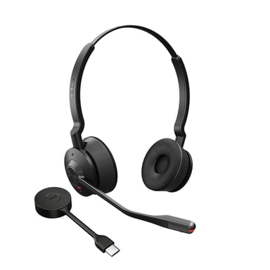 Jabra Engage 55 Casque Sans fil Crochets auriculaires Bureau/Centre d'appels Noir, Titane