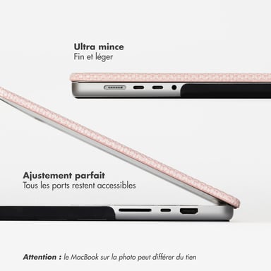 Selencia Coque tissée pour Apple MacBook Air 15 pouces (2023 / 2024 M3 chip / 2025 M4 chip) - A2941 / A3114 / A3241 - Rose