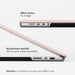 Selencia Coque tissée pour Apple MacBook Air 15 pouces (2023 / 2024 M3 chip / 2025 M4 chip) - A2941 / A3114 / A3241 - Rose