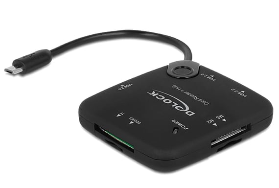 DeLOCK 65529 Lettore di schede di memoria USB 2.0 Nero