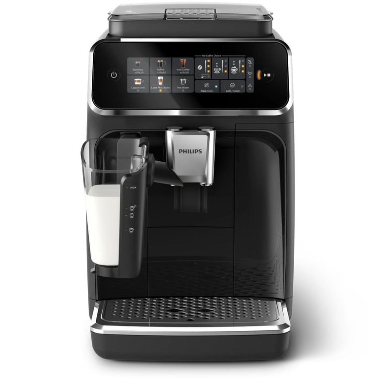 Philips Série 3300 Noir brillant EP3341/50 Machine espresso broyeur, 6 boissons, carafe LatteGo - Neuf