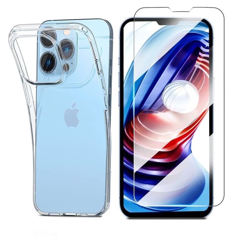 Apple iPhone 15 Plus 6.7 coque tpu transparente et vitre - Xeptio