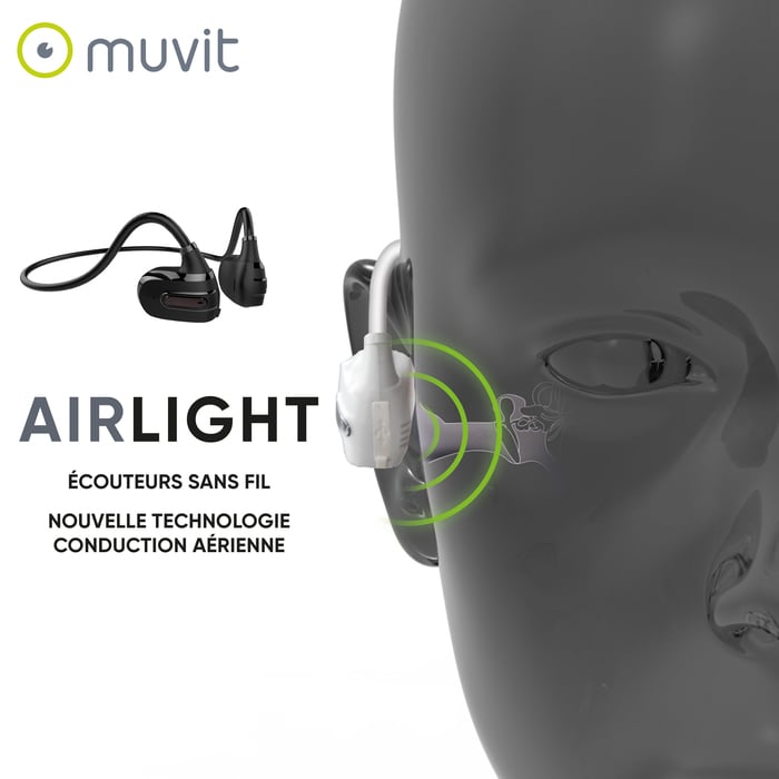 Ecouteurs Muvit sans fil bluetooth à conduction Aérienne - Neuf