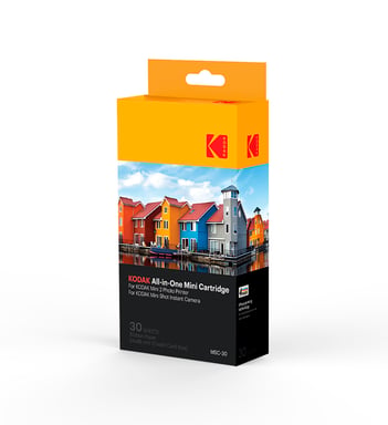 KODAK MSC30 - Cartouche d'imprimante photo Mini 2, Papier de recharge MC tout-en-un, 54 x 86 mm, 30 feuilles