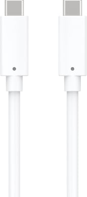 Cable USB C/USB C 1,2 m 3A Blanco Bigben