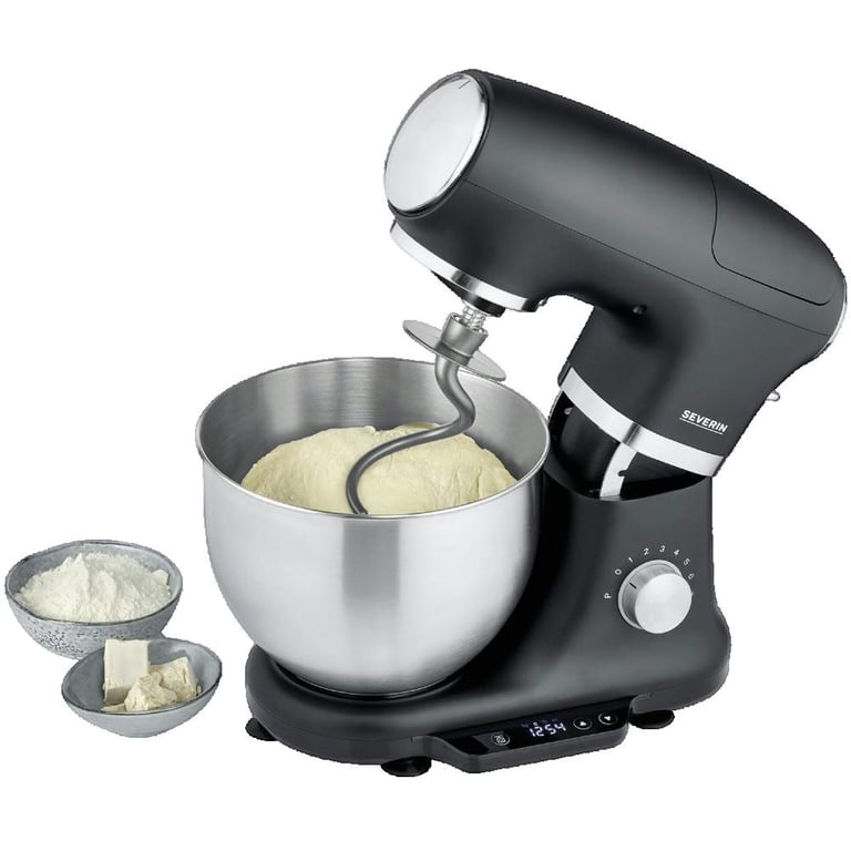 Robot Pâtissier SEVERIN KM 3865 – 400W, Bol 0.5L, 4 Fonctions, Noir/Inox - vue 8