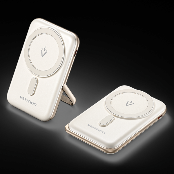 Batterie de secours magnétique sans fil Vention 10000mAh USB Type C Charge rapide Entrée Neuf
