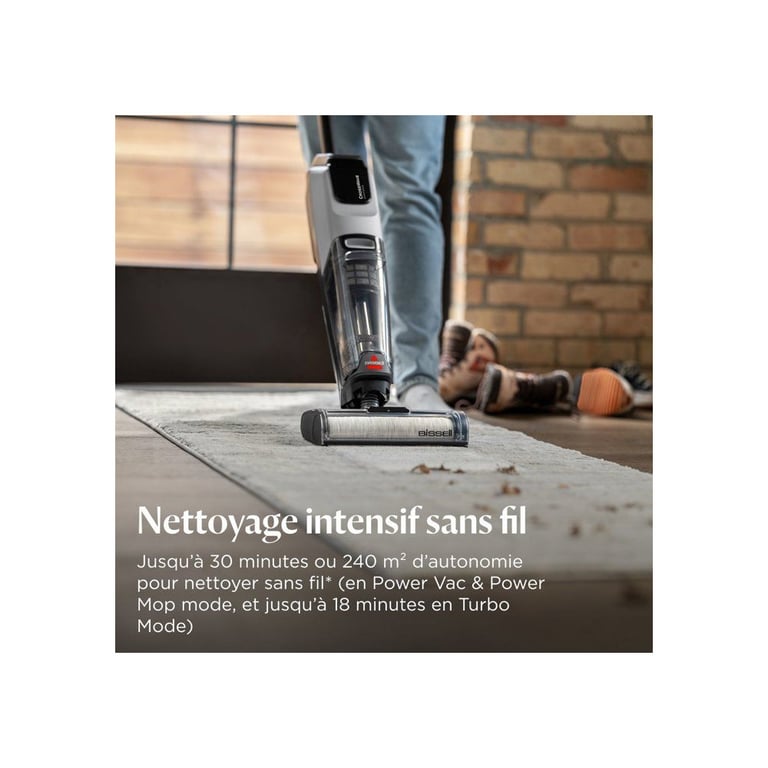 Aspirateur laveur sans fil BISSELL CrossWave OMNIFORCE Nettoyeur surfaces 2 en 1 + lavage auto nettoyage - vue 5