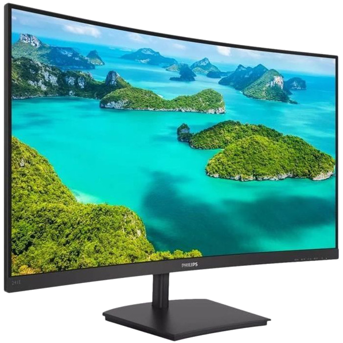 Ecran PC incurvé - PHILIPS 241E1SC/00 - 23,6 FHD - Dalle VA - 4 ms - 75Hz - VGA / HDMI - AMD FreeSyn