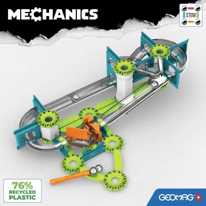 Geomag Mechanics Gravity Vertical Motor Jeu Educatif et Créatif pour les Enfants Blocs de Construction Magnétiques Moteurs Verticaux avec Blocs Magnétiques Lot de 183 Pièces - vue 5