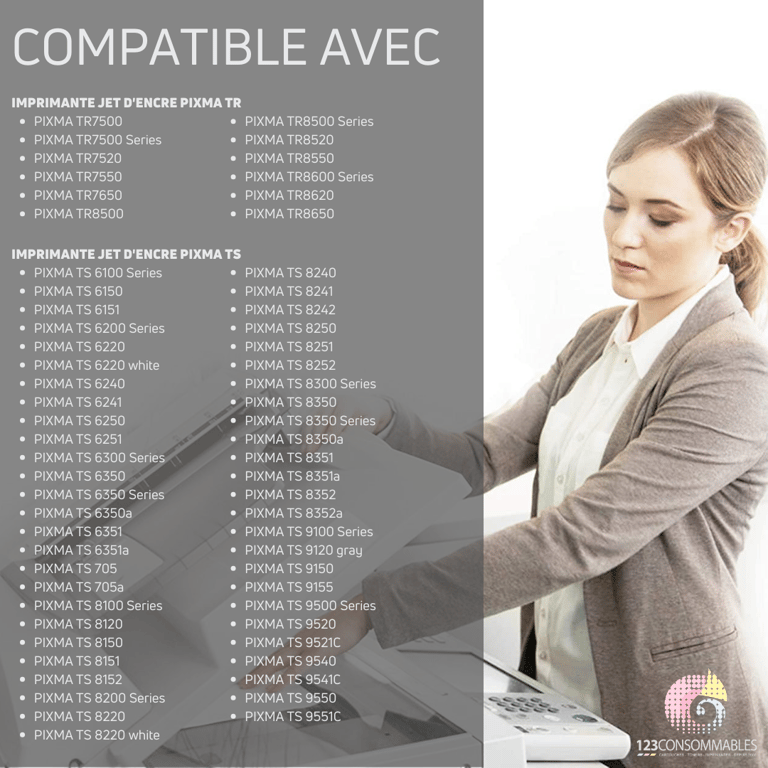 123CONSOMMABLES 580XXL 581XXL Cartouches d'encre Compatible avec Canon 581 580 pour TS8150 TS6150 TS8250 TS6151 TR8550 TR7550 TS8151 TS9150 8 / 4 Cyan / 4 / 4 Jaune Neuf - vue 2