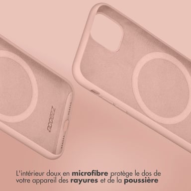 Accezz Coque Liquid Silicone avec MagSafe pour Samsung Galaxy S25 Ultra - Rose