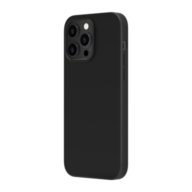 Coque antichoc en gel de silicone doux pour Apple iPhone 14 Pro Max, Noir satin