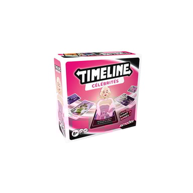 Jeu de cartes Asmodee Timeline: Célébrités Jeu familial 2-8 joueurs 8+ 15+ min Mélangeable Rose, blanc et noir