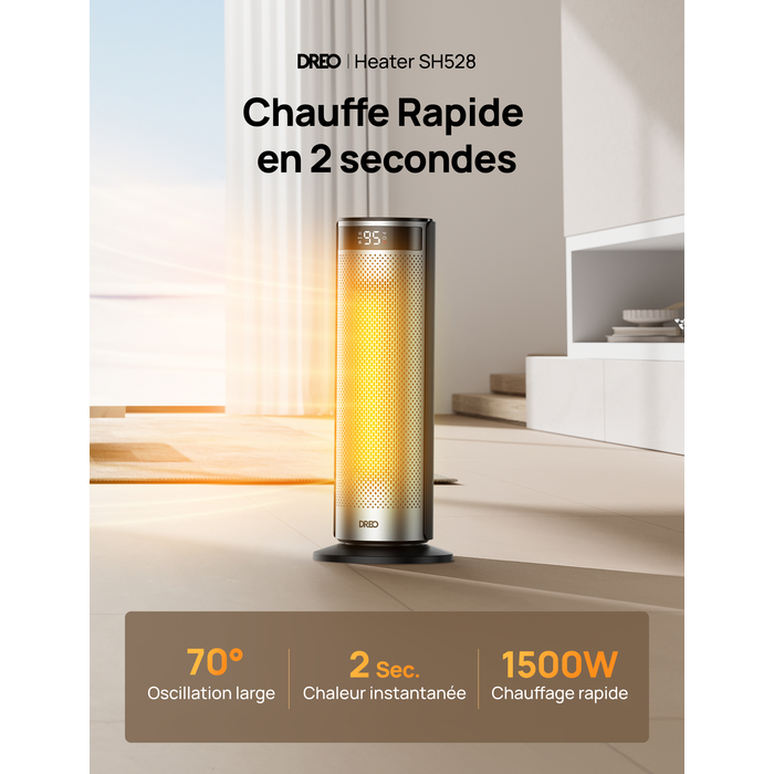 Chauffage dappoint Hyperamic Dreo Solaris 628 Colonne - vue 2