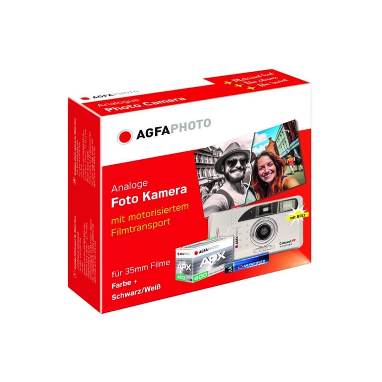 AgfaPhoto Set Analog 603020 – Appareil Photo Argentique Réutilisable Motorisé – Pellicule et Pile Incluses Neuf - vue 2
