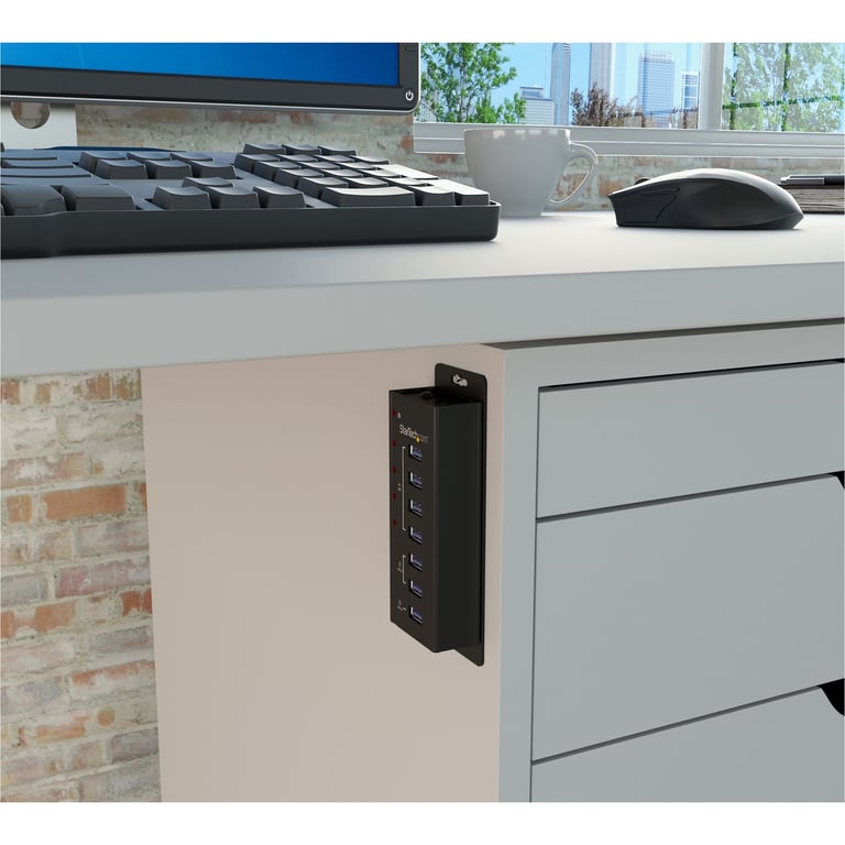 StarTech.com Hub USB 3.0 5Gbps Alimenté de 4 ports avec Station de Recharge de 3 ports USB 2 x 1 x Fixation Murale Neuf - vue 3