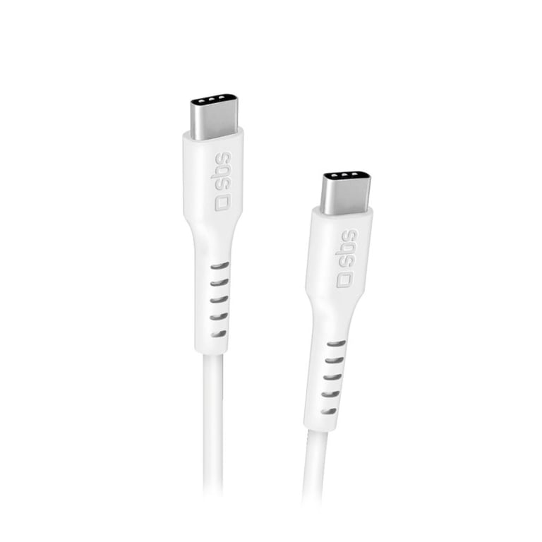 SBS TECABLE15TCC100W câble USB 1,5 m USB C 0,48 Gbit/s 100 W Blanc - Neuf