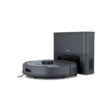 Robot aspirador lavador MEDION X22 SW+ navegación láser, estación de auto-vaciado, 5 000 Pa, control por app y voz, gris