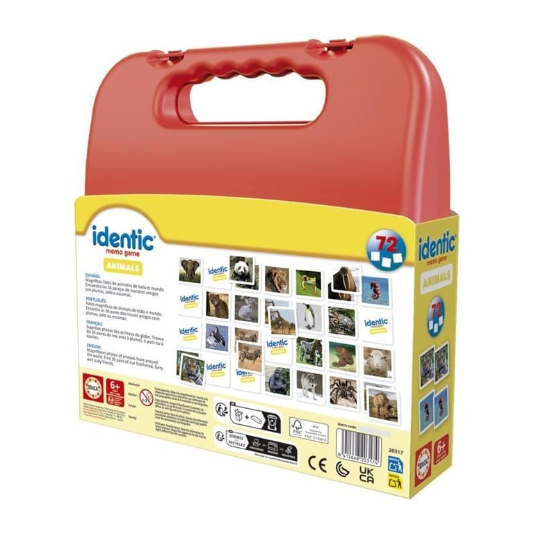 Identic Animaux Jeu de mémoire EDUCA 72 cartes développe mémoire et attention Dès - vue 4