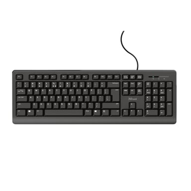 Trust TK-150 clavier Bureau USB QWERTZ Allemand Noir