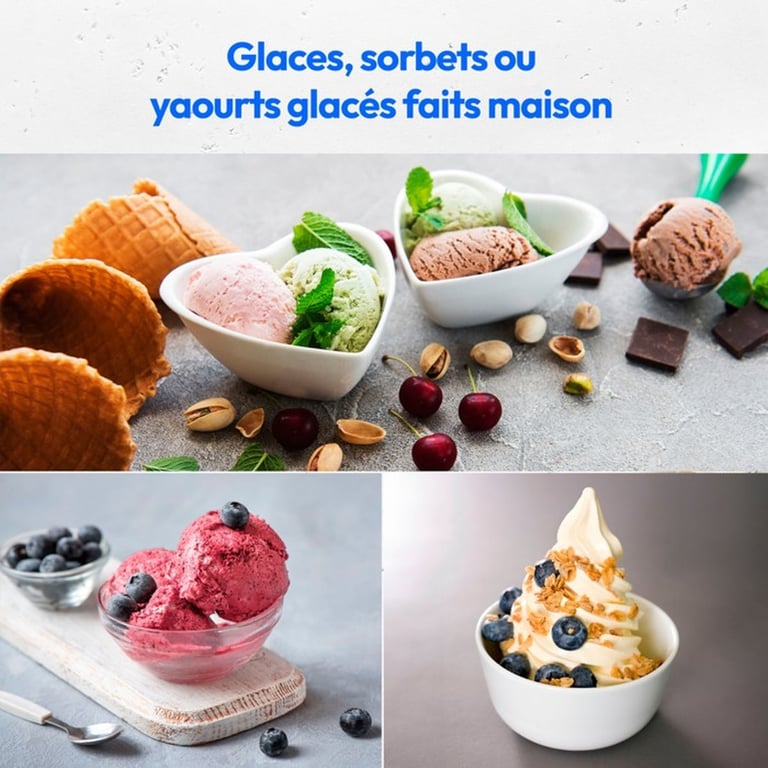 MEDION Machine à glace avec compresseur convient pour la préparation de crèmes glacées yaourts glacés & sorbets 1 litre 100 - vue 5