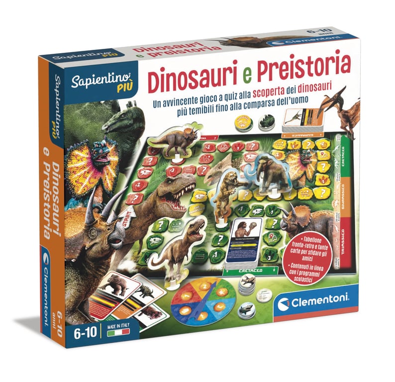Clementoni Sapientino Préhistoire éducative Table Enfants Jeu Quiz sur les Dinosaures Made in Italy Couleur italienne 16599 - vue 2