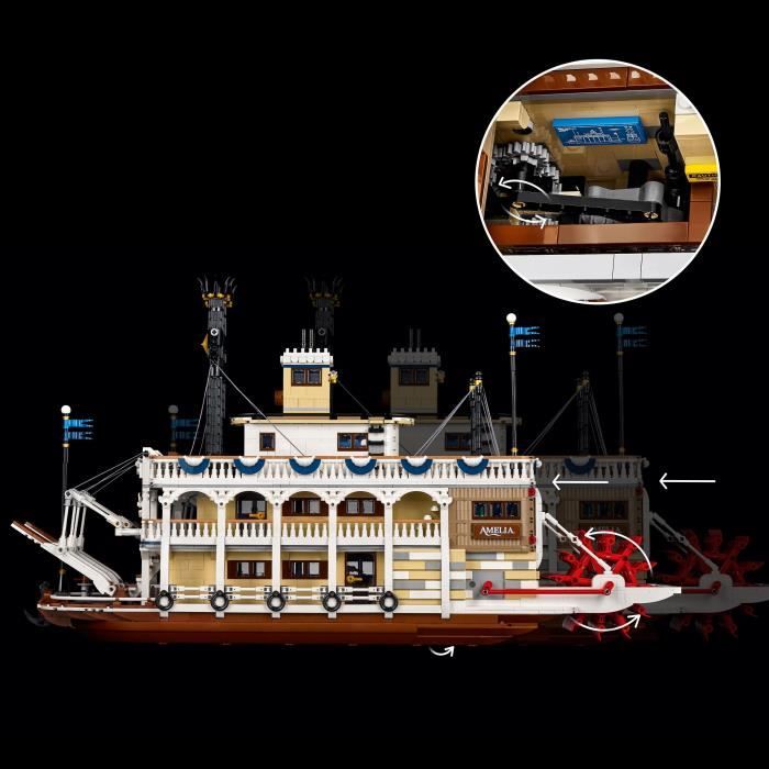 LEGO Ideas 21356 Le Bateau à Vapeur du Mississippi Set de Construction pour Adulte - vue 3