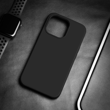 Custodia in morbido gel di silicone per Apple iPhone 13 Pro, nero satinato